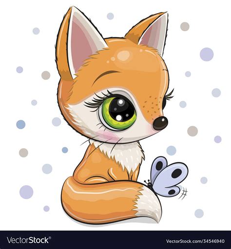 Cute Cartoon Fox Isolated On A White Background Download A Free Preview Or High Quality Adobe I
