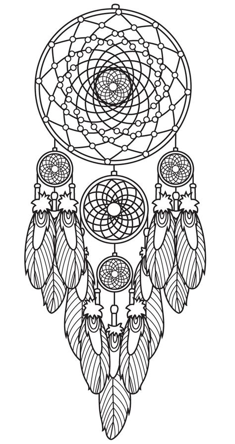 For adults and older teens, they're a fantastic stress reliever, and a carefree activity to concentrate on. Dreamcatcher coloring page | Colorish App : free coloring ...