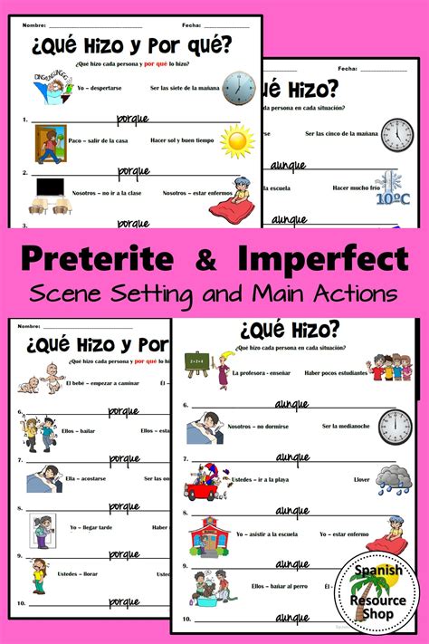 Fun Practice For The Difference Between The Spanish Preterite And