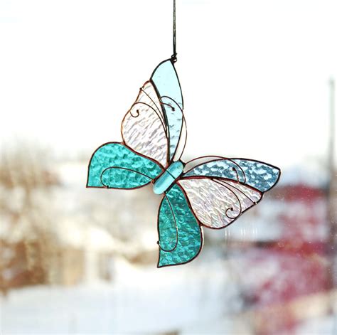 Stained Glass Butterfly Window Hanging Tiffany Style Butterfly Suncatcher Clients