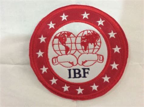 Patch Ibf Fédération Internationale De Boxe Champion Du Monde Ebay