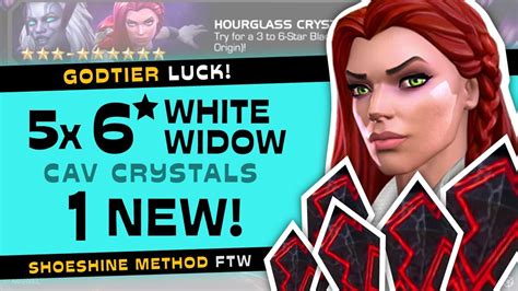 5x 6 Star Black Widow Deadly Origin Featured Cav Crystals 1 New