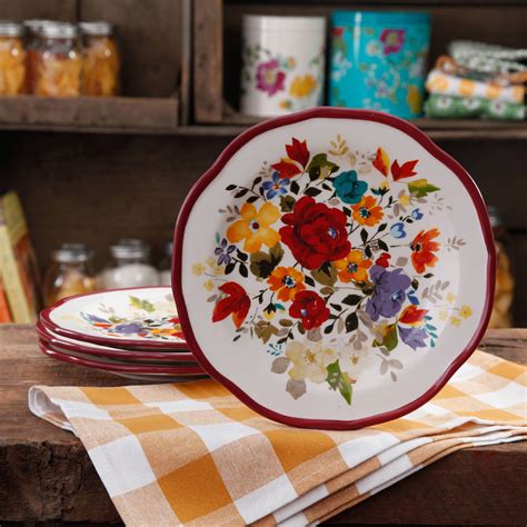 The Pioneer Woman Timeless Floral Salad Plate Set 4 Pack Walmart