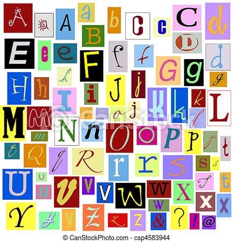 Alphabet Magazine Lettres Ainsi Individu Words Boîte Lettres
