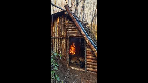 Bushcraft Skills Build Survival Tiny House Winter Camping Off