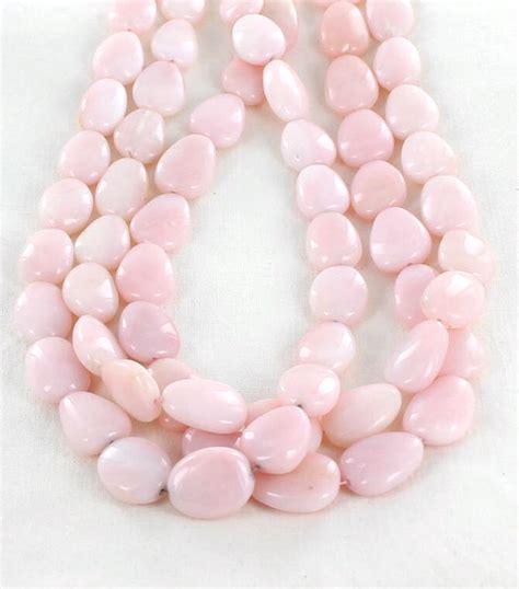 Pink Peruvian Opal Beads Free Form 17x14mm New World Gems Pink