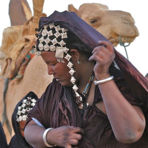 Africa Tuareg Women Dancing In The Sahara Desert Outside Timbuktu