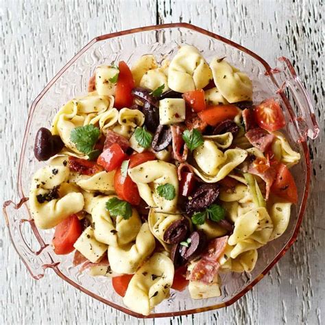 Great for hot summer days or cozy winter nights. Tortellini Salad with pepperoni-Homemade food Junkie