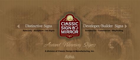 Classic Sign And Mirror Award Winning Signs Innovative Products