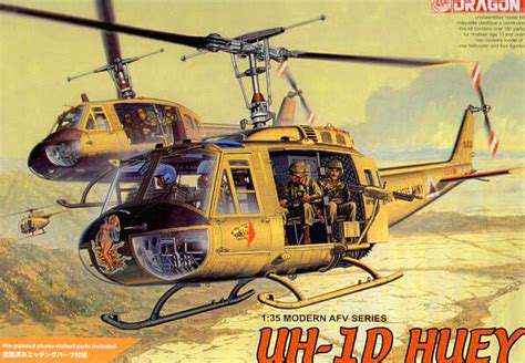 Dragon 135 3538 Uh 1d Huey Helicopter Wfour Crew 3311