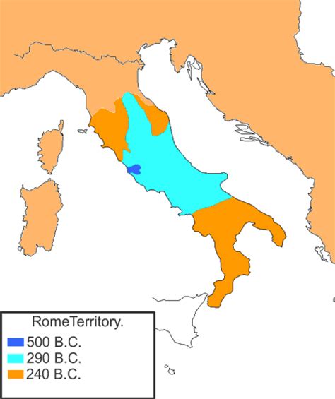 Map Of Early Roman Expansion