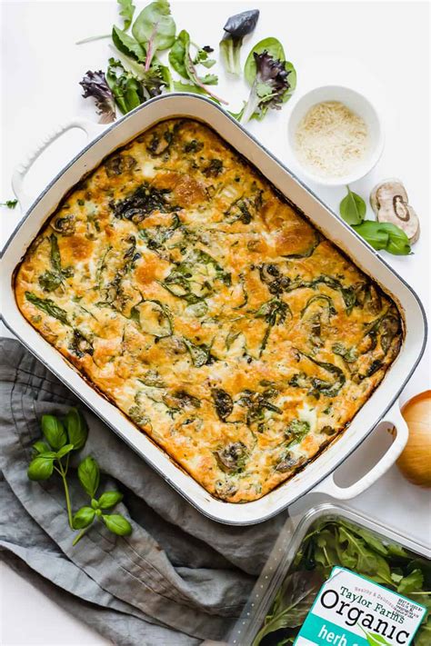 Easy Baked Frittata Recipe With Spinach Gluten Free The Butter Half