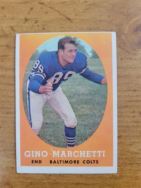 1958 Topps 16 Gino Marchetti Colts Ebay