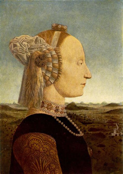 Portrait Of Battista Sforza Piero Della Francesca Renaissance Art