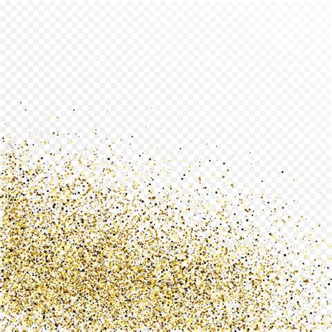 Premium Vector Gold Glitter Confetti Backdrop Isolated On White