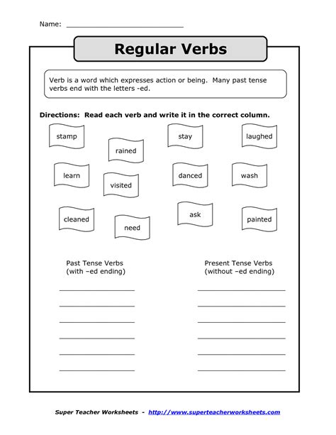 18 Past Tense Verbs Worksheets