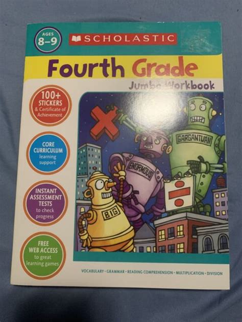 Scholastic Ages 8 9 Fourth Grade Jumbo Workbook For Sale Online Ebay
