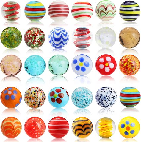 30pcs Marblesglass Marbles For Kids25 Colorful Marble 5