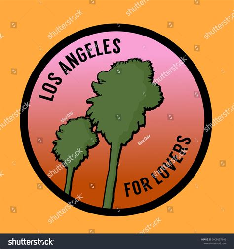 Los Angeles Palm Tree Silhouette Stock Vector Royalty Free 2008657646
