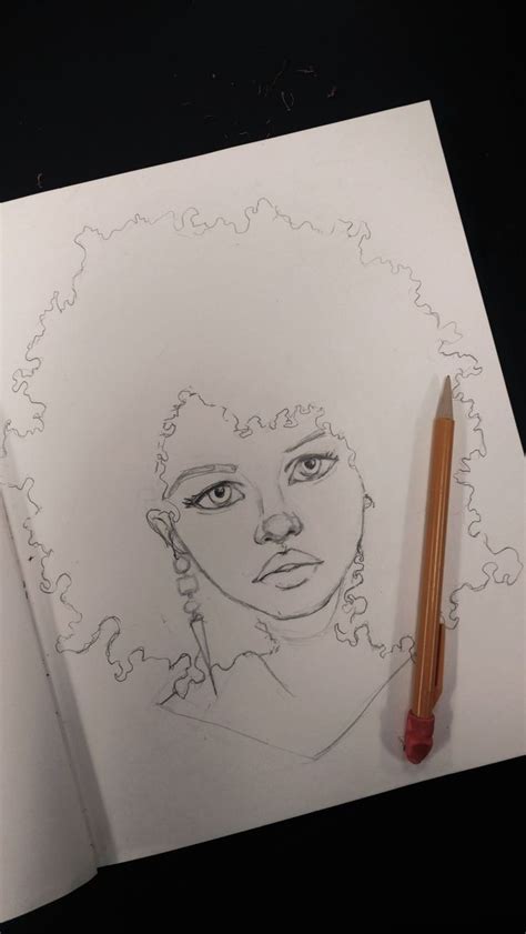 Afro Hairstyle Drawing By Cdarden Afro Hairstyles How To Draw Hair Drawings
