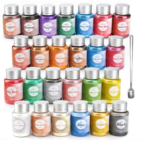Epoxy Resin Dye 25 Color Mica Powder Pigment Powder For Bath Bomb