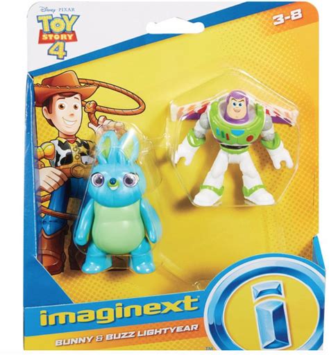 Disney Pixar Imaginext Toy Story 4 Bunny And Buzz Lightyear Figures New