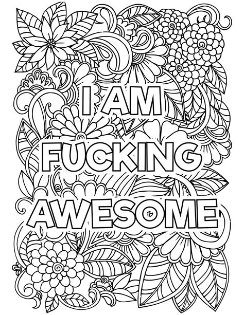 Adult Curse Words Coloring Pages Adult Coloring Pages Etsy Canada