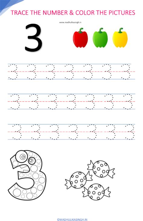 Number Tracing Free Printable Worksheets 4 To 6 Free