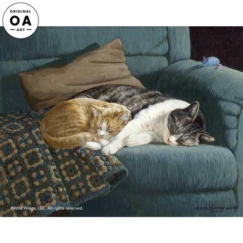 Couch Potatoes Cats Al Acrylic Painting Sportspyder
