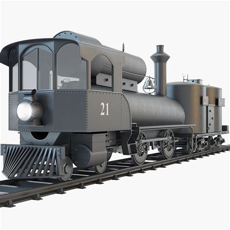 21 Steam Locomotive Npc 3d 3ds