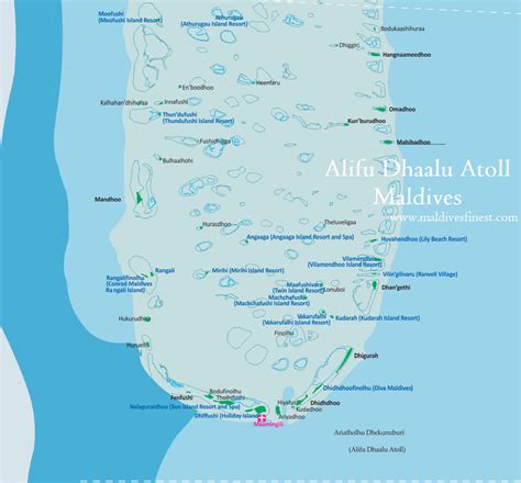 Map Of Alifu Dhaalu Atoll Maldives Maldives Map Org