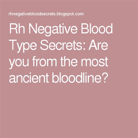What Does The Bible Say About Rh Negative Blood Goto The Longside Journey