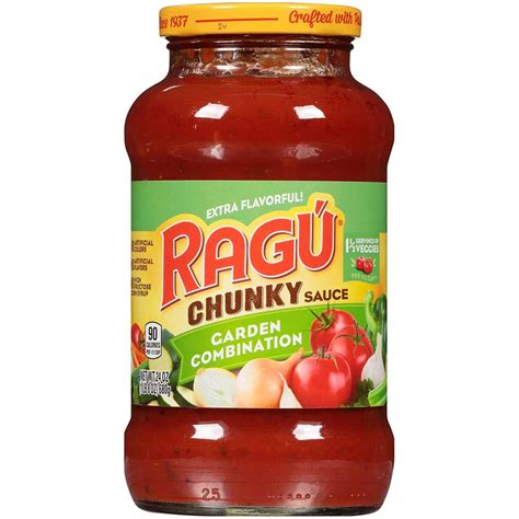 Ragu Chunky Pasta Sauce Garden Combination 24oz Jar Garden Grocer