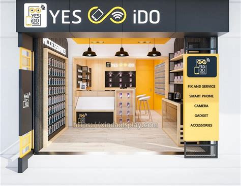 Interior Mobile Accessories Shop Design Retail Display Showcase