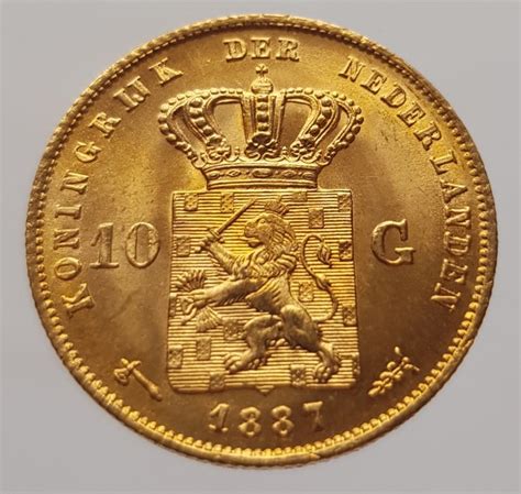 The Netherlands 10 Guilder Coin 1887 Willem Iii Gold Catawiki
