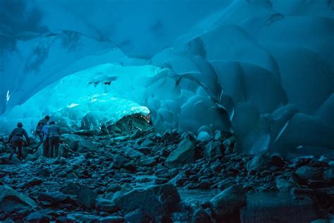 Mendenhall Cuevas De Hielo De Juneau En Alaska Estados Unidos Están