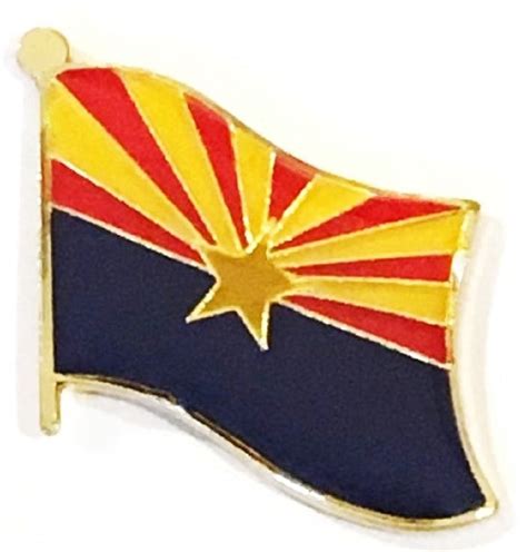 Arizona Single Crossed Double Wavy Flag Lapel Pins Arizona Cheap High Quality Friendship Pin
