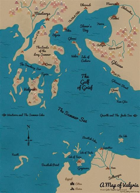 A Map Of Valyria Essos A Song Of Ice And Fire On Behance A Song Of Ice