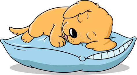 Sleeping Puppy Stock Vector Illustration Of Animal Pillow 47041646