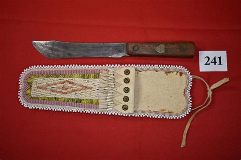 Lot Quilled And Beaded Algonquin Knife Sheath