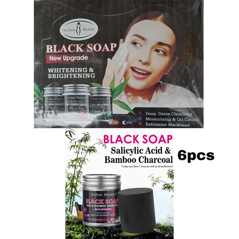 Aichun Beauty Black Soap 6pcs Main Market Online