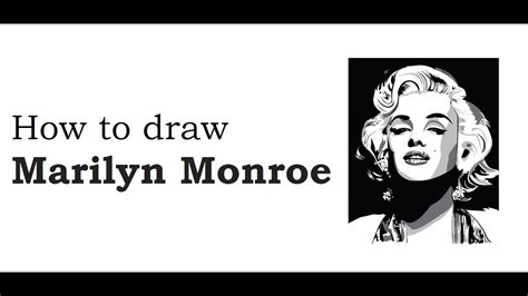 How To Draw Marilyn Monroe Face Drawing Step By Step Youtube