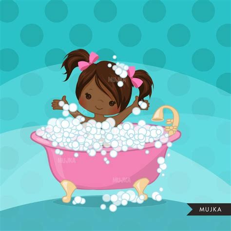 Spa Party Girl Clipart In 2021 Girl Spa Party Clip Art Kids Cartoon