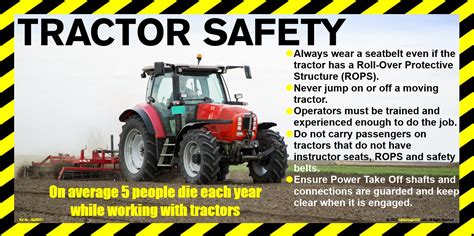 Agricultural Pvc Banner Tractor Safety Safety Posters