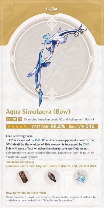 Genshin Impact Reveals Free Bow And Yelan S Signature Weapon Stats For