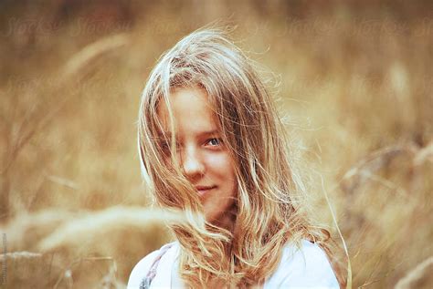 Portrait Of A Girl With Blond Hair By Sveta Sh