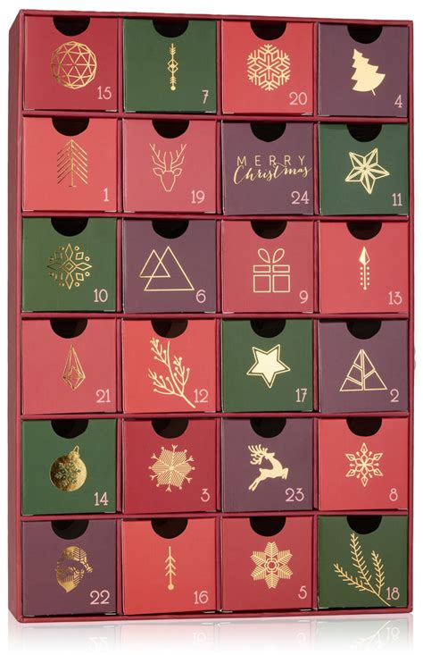 Brubaker Advent Calendar To Fill Traditional Christmas Red Green R