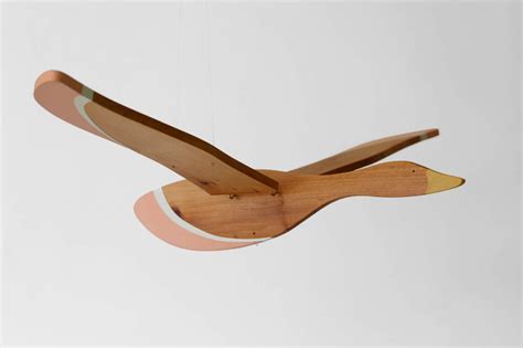 Flying wooden bird | Felt