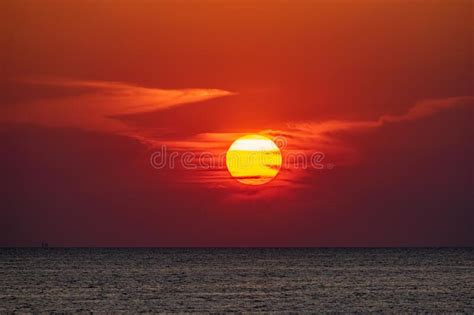 Beautiful Colorful And Contrasting Sunset Over The Sea Ocean The Hot