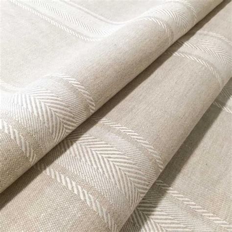 Roman Roller Blind Blackout Linen Herringbone Stripe Nursery Bedroom